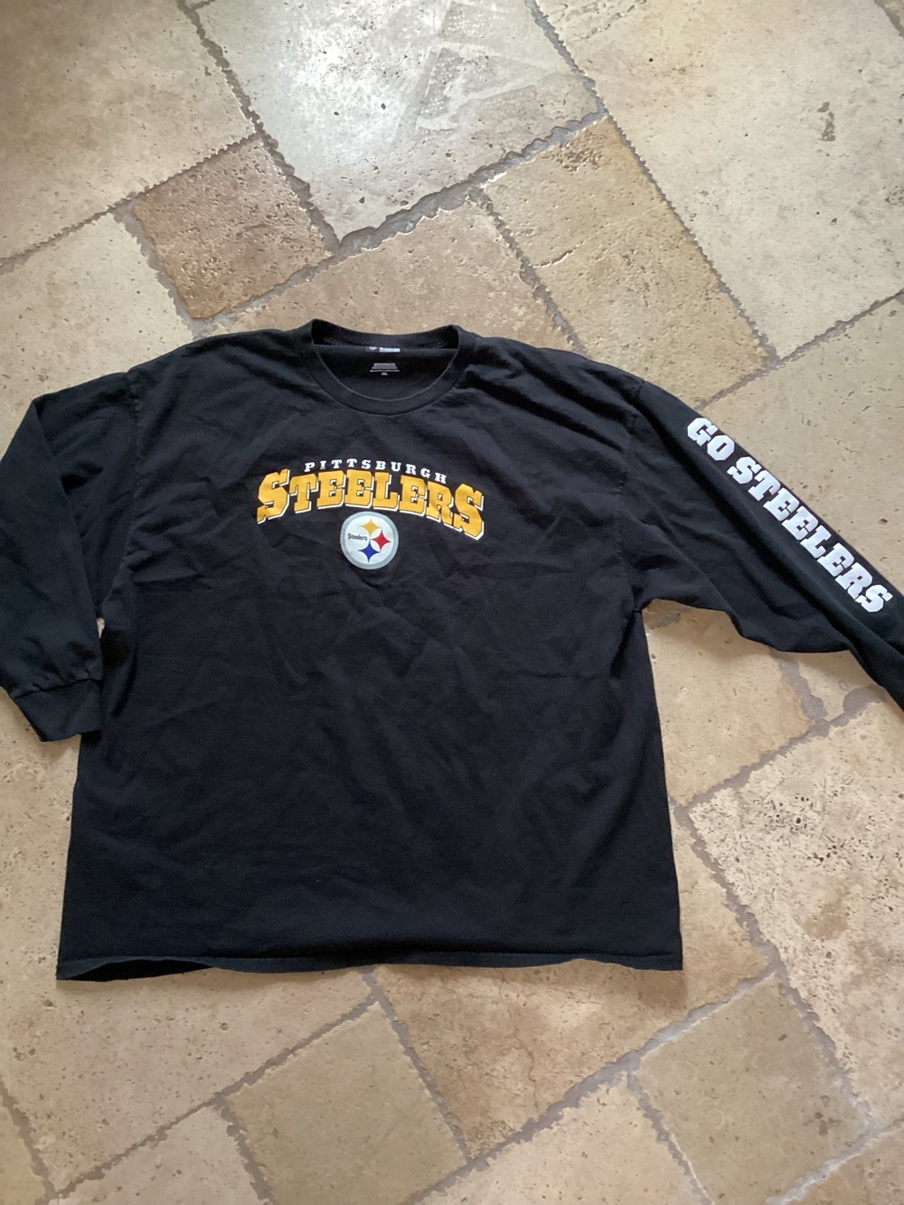 NFL Team   Pittsburgh Steelers Long Sleeve Shirt - Black - 3XL -Go Steelers